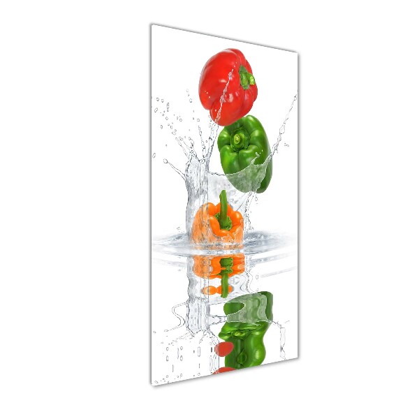 Cuadro de metacrilato vertical Pimientos