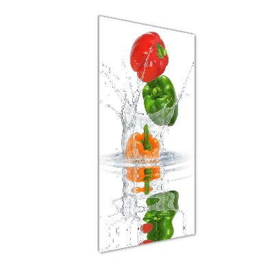 Cuadro de metacrilato vertical Pimientos