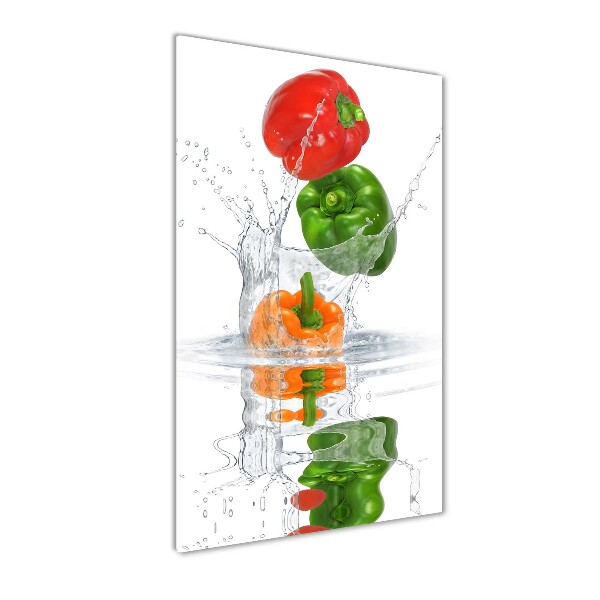 Cuadro de metacrilato vertical Pimientos