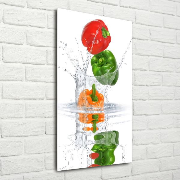 Cuadro de metacrilato vertical Pimientos