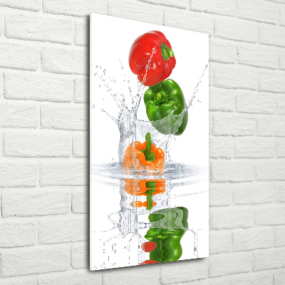 Cuadro de metacrilato vertical Pimientos
