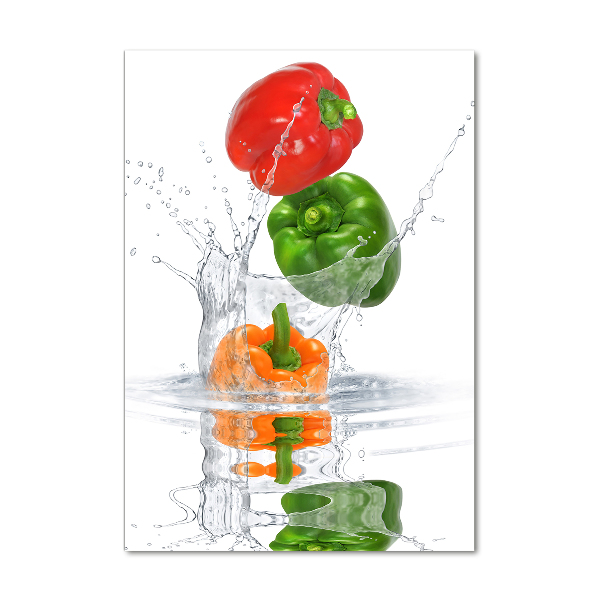 Cuadro de metacrilato vertical Pimientos