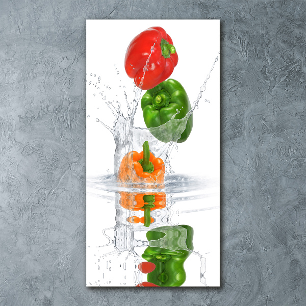 Cuadro de metacrilato vertical Pimientos