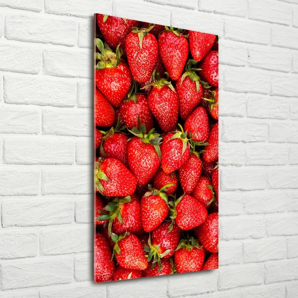 Cuadro de metacrilato moderno efecto cristal vertical fresas