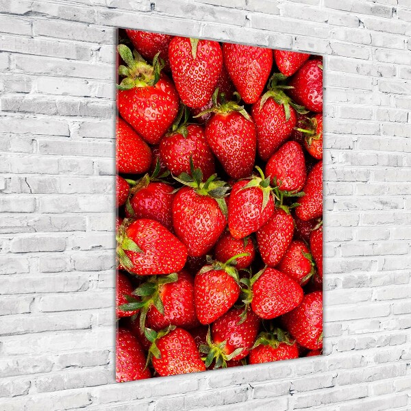 Cuadro de metacrilato moderno efecto cristal vertical fresas