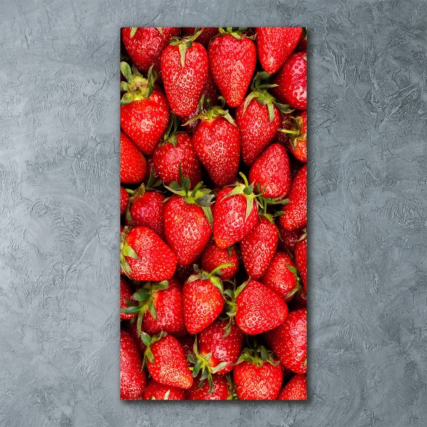 Cuadro de metacrilato moderno efecto cristal vertical fresas