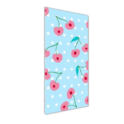 Cuadro de metacrilato moderno efecto cristal vertical Guindas