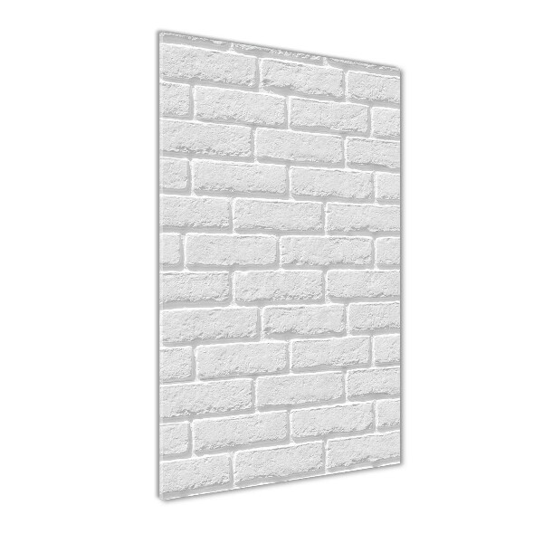 Cuadro decorativo en acrílico brillante vertical pared de ladrillos