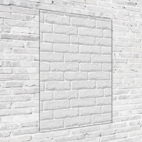 Cuadro decorativo en acrílico brillante vertical pared de ladrillos