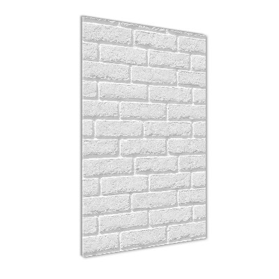 Cuadro decorativo en acrílico brillante vertical pared de ladrillos