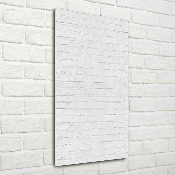 Cuadro de metacrilato moderno efecto cristal vertical pared de ladrillos