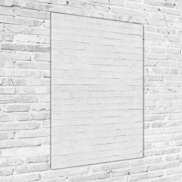 Cuadro de metacrilato moderno efecto cristal vertical pared de ladrillos