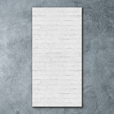 Cuadro de metacrilato moderno efecto cristal vertical pared de ladrillos