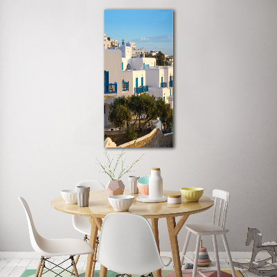 Cuadro de metacrilato vertical Mykonos, Grecia