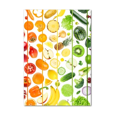 Impresión en metacrilato de alta calidad vertical Frutas y verduras