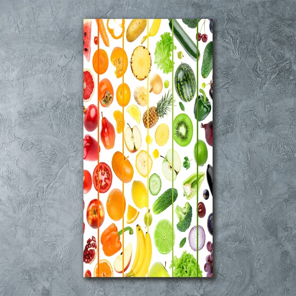 Impresión en metacrilato de alta calidad vertical Frutas y verduras