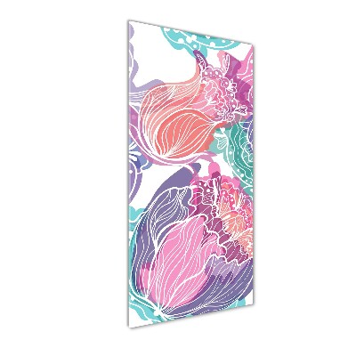 Cuadro de metacrilato vertical Patrón floral