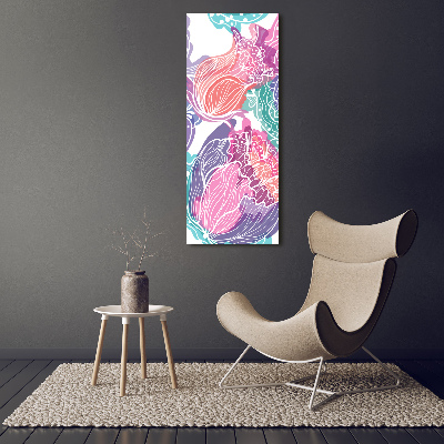 Cuadro de metacrilato vertical Patrón floral