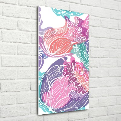 Cuadro de metacrilato vertical Patrón floral