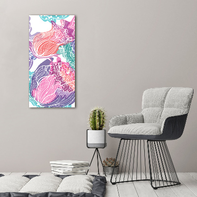 Cuadro de metacrilato vertical Patrón floral