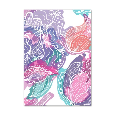 Cuadro de metacrilato vertical Patrón floral