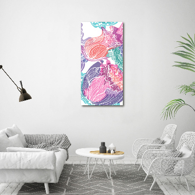 Cuadro de metacrilato vertical Patrón floral