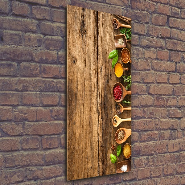 Cuadro de metacrilato vertical Especias de colores