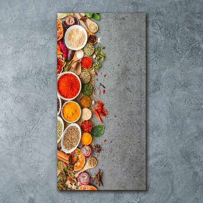 Impresión en metacrilato de alta calidad vertical Especias de colores