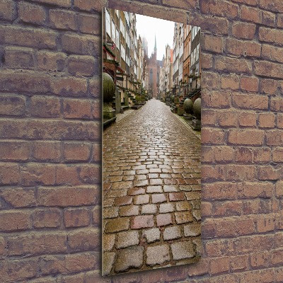 Cuadro decorativo en acrílico brillante vertical Gdansk, Polonia