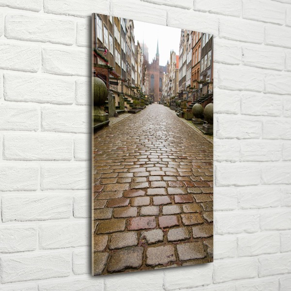 Cuadro decorativo en acrílico brillante vertical Gdansk, Polonia