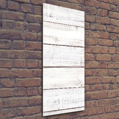 Cuadro decorativo en acrílico brillante vertical pared de madera