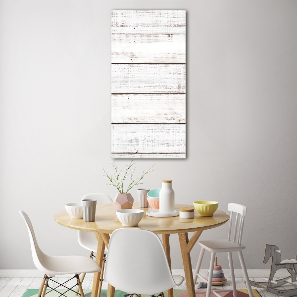 Cuadro decorativo en acrílico brillante vertical pared de madera