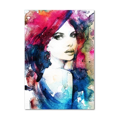 Cuadro decorativo en acrílico brillante vertical Mujer abstracta