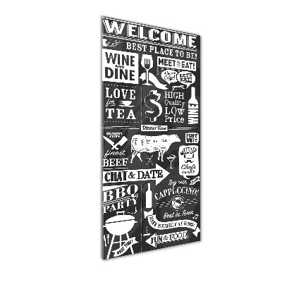 Cuadro de metacrilato moderno efecto cristal vertical Restaurante