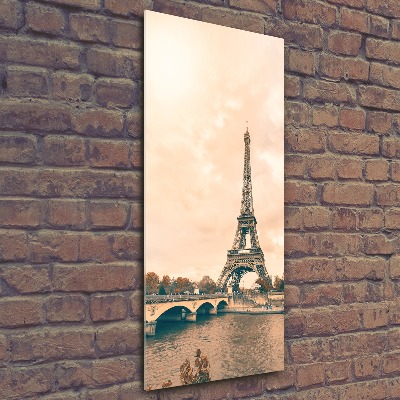 Cuadro de metacrilato vertical Torre Eiffel de París