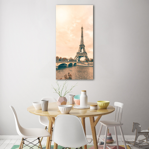 Cuadro de metacrilato vertical Torre Eiffel de París