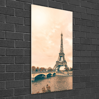 Cuadro de metacrilato vertical Torre Eiffel de París