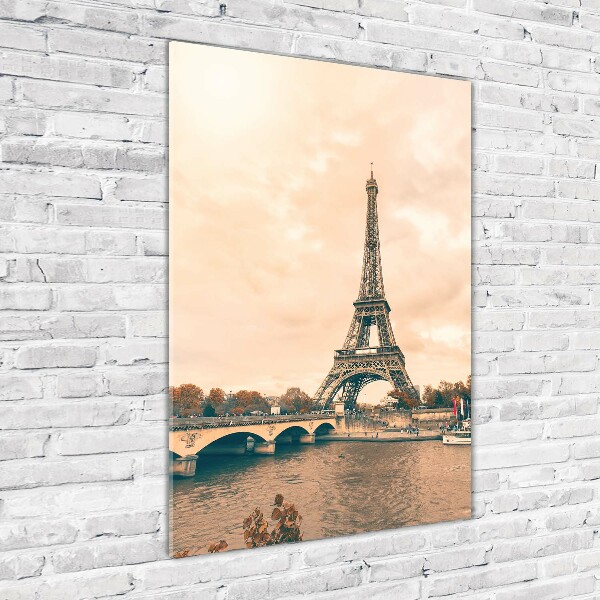 Cuadro de metacrilato vertical Torre Eiffel de París