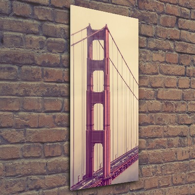 Cuadro decorativo en acrílico brillante vertical Puente de San Francisco