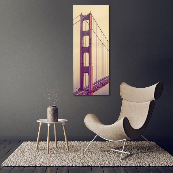 Cuadro decorativo en acrílico brillante vertical Puente de San Francisco