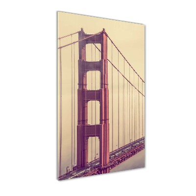 Cuadro decorativo en acrílico brillante vertical Puente de San Francisco