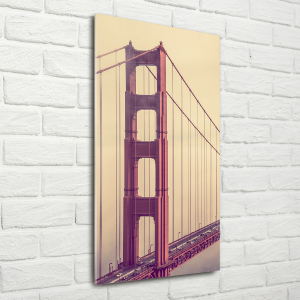 Cuadro decorativo en acrílico brillante vertical Puente de San Francisco