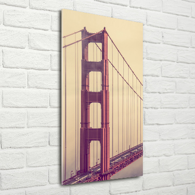 Cuadro decorativo en acrílico brillante vertical Puente de San Francisco