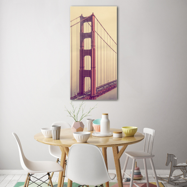 Cuadro decorativo en acrílico brillante vertical Puente de San Francisco