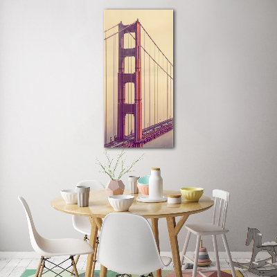 Cuadro decorativo en acrílico brillante vertical Puente de San Francisco
