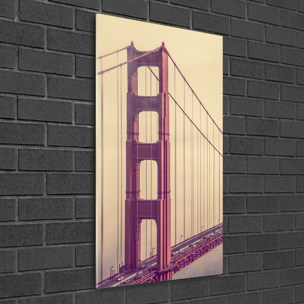 Cuadro decorativo en acrílico brillante vertical Puente de San Francisco