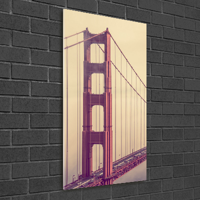 Cuadro decorativo en acrílico brillante vertical Puente de San Francisco