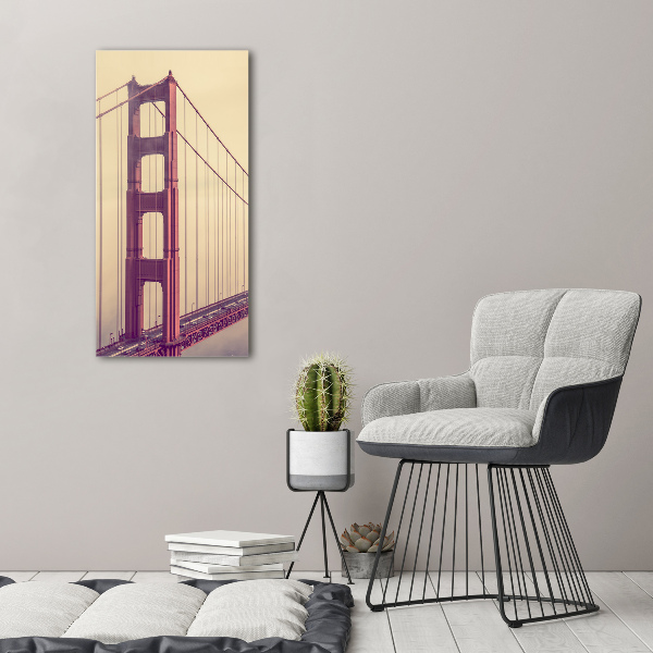 Cuadro decorativo en acrílico brillante vertical Puente de San Francisco
