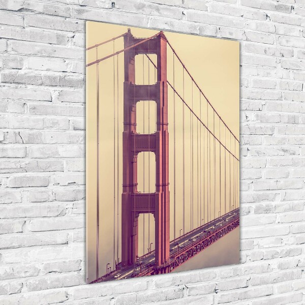 Cuadro decorativo en acrílico brillante vertical Puente de San Francisco