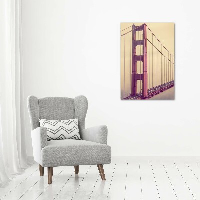 Cuadro decorativo en acrílico brillante vertical Puente de San Francisco